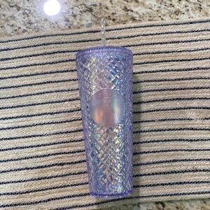 NWT Starbucks Unicorn White Iridescent Jeweled Bling Venti 24 Oz Coffee Tumbler